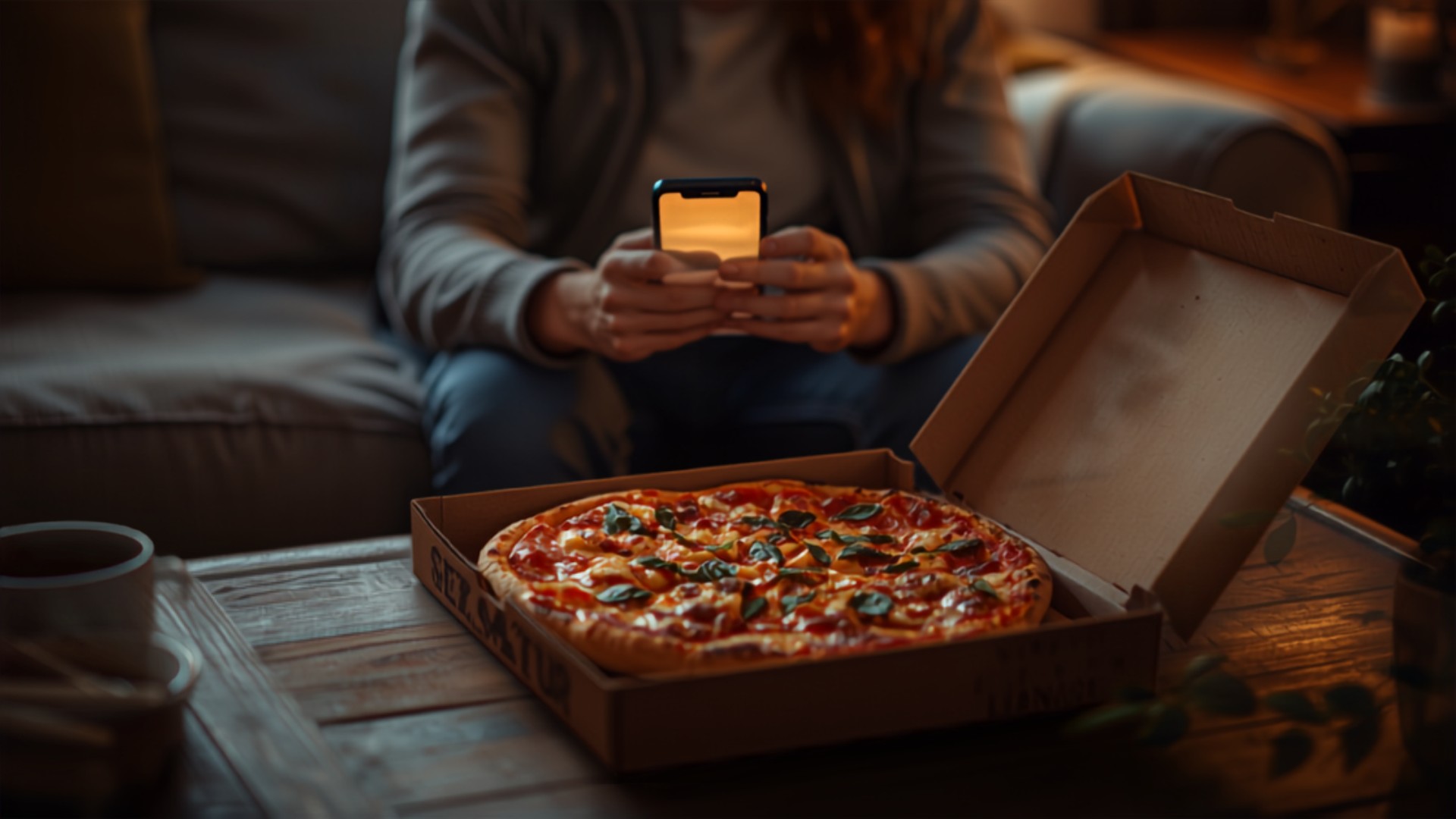 Gast bestellt am Smartphone und erhält eine Gutschein-Aktion